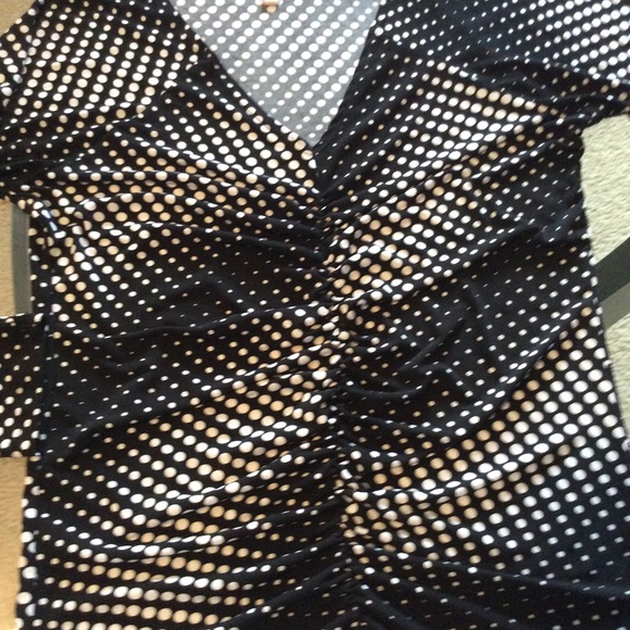 Susan Lawrence Tops - Black & White polka dot top